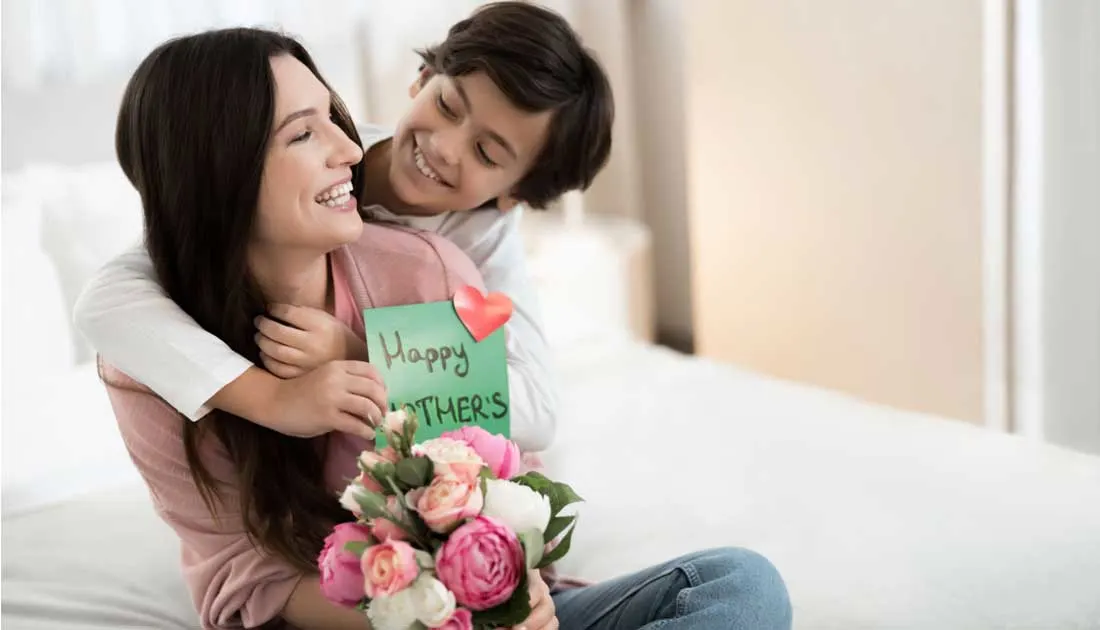 Mother and son photo shoot