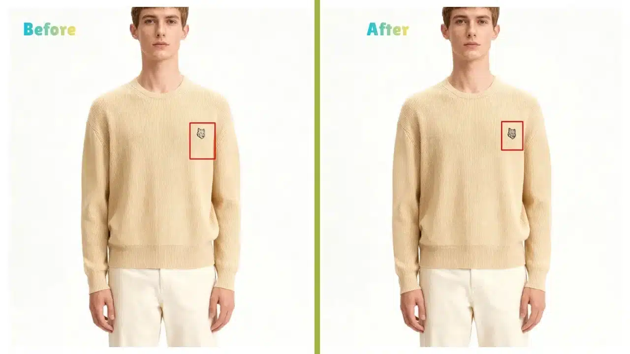 AI Model photo retouching